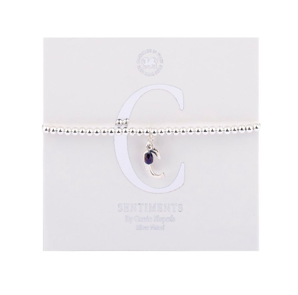 Carrie Elspeth Alphabet Bracelet - Letter C