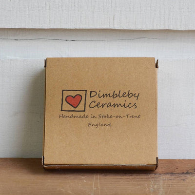 Dimbleby Ceramics Dog LARGE Hanging Heart - Sausage Dog Brown
