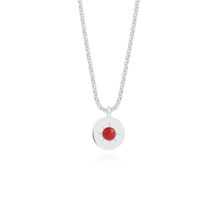 Joma Jewellery A Little Birthstone Necklace - January Garnet