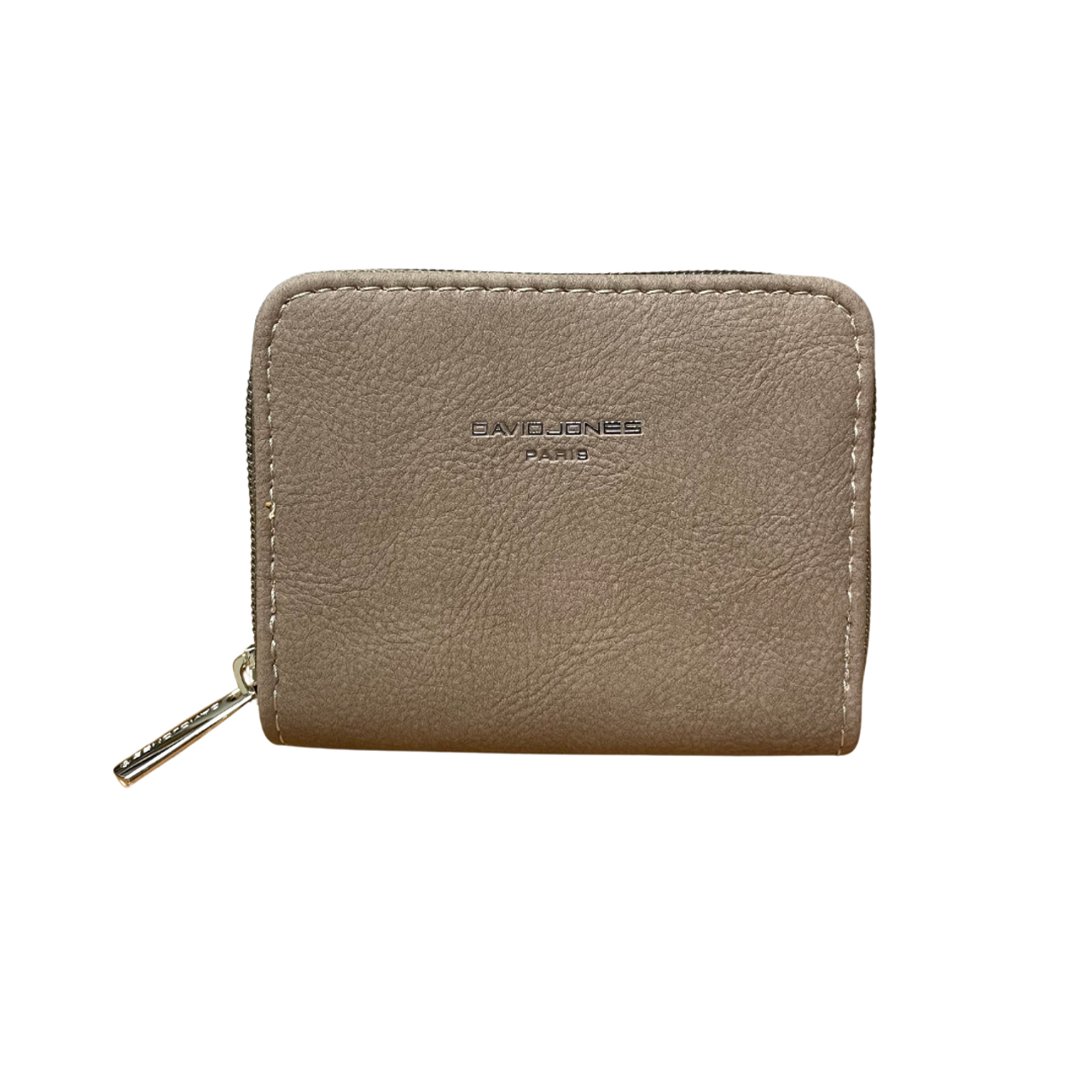 David Jones Paris Small Zip Round Purse - Gravel