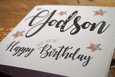 Godson Enjoy Your Birthday Stars Card