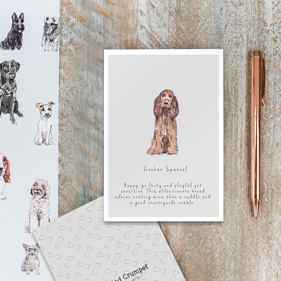Toasted Crumpet Cocker Spaniel Blank Card