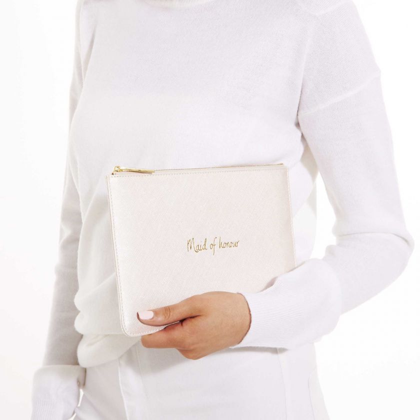 Katie Loxton Perfect Pouch - Maid of Honour - Pearlised