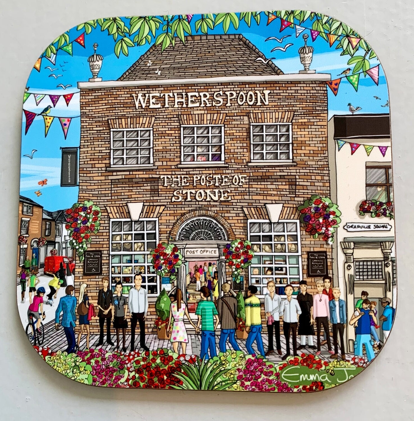 Emma Joustra Stone Wetherspoons  - Poste of Stone Coaster