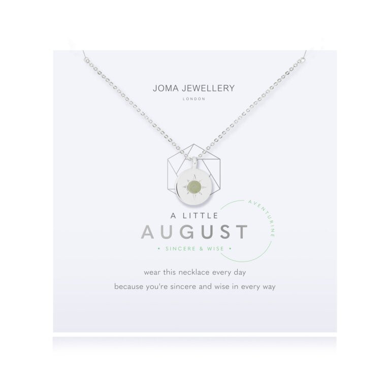 Joma Jewellery A Little Birthstone Necklace - August Aventurine