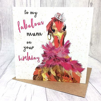 Flying Teaspoons Fabulous Mum Birthday Card