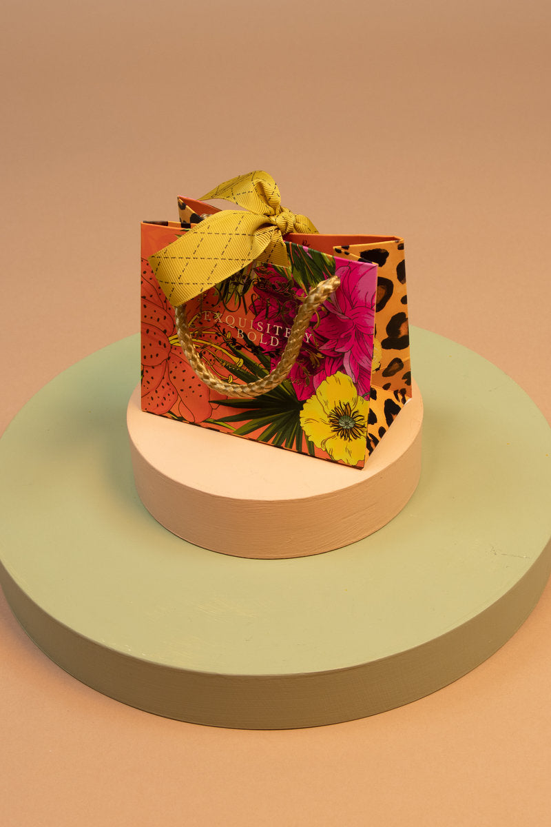 Powder Scrunchies  - Tulip Print Cream - Pack 2