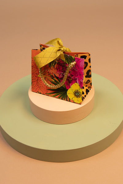 Powder Scrunchies  - Tulip Print Cream - Pack 2