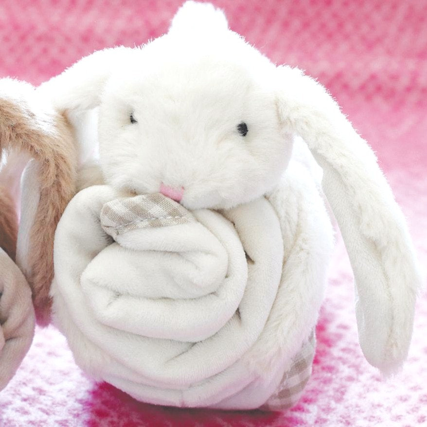 Jomanda Small Bunny Snuggle Comforter toy - Cream