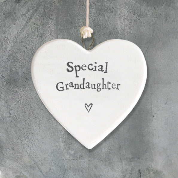 East of India Porcelain MINI Heart - Special Granddaughter