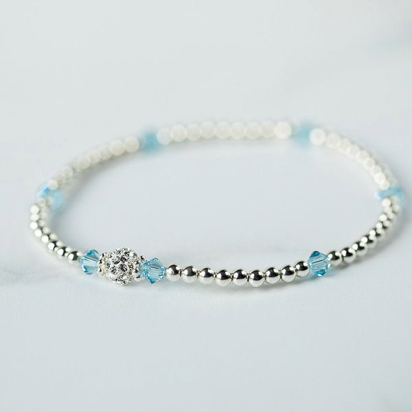 Jolu Jewellery Aquamarine (March Birthstone) Bracelet