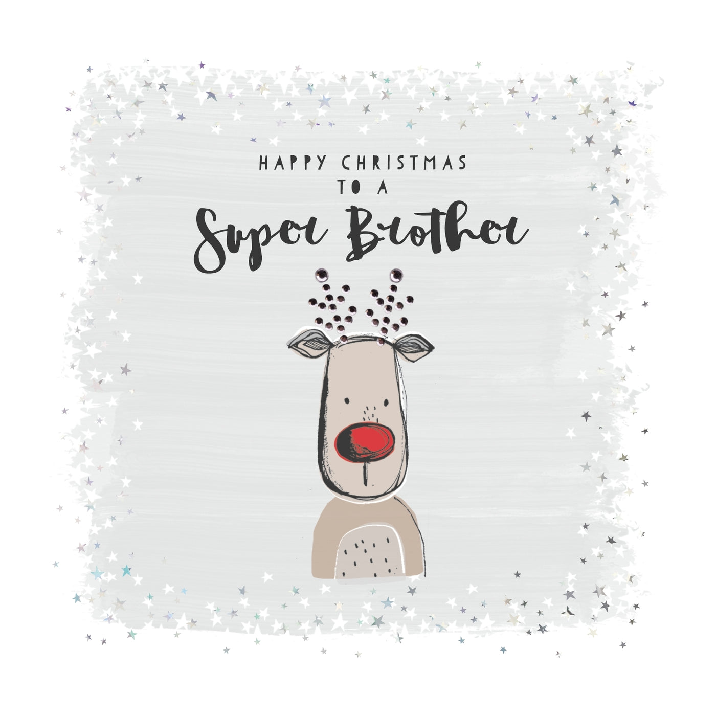 The Handcrafted Card Company Brother Reindeer Christmas Card