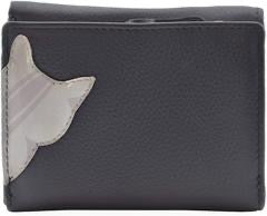 Mala Leather Cleo The Cat Small Tri Fold Leather Purse (3533 50) - Navy