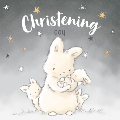 Bunnies by the Bay Bunny Christening Day Card