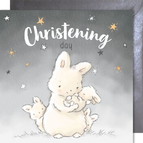 Bunnies by the Bay Bunny Christening Day Card