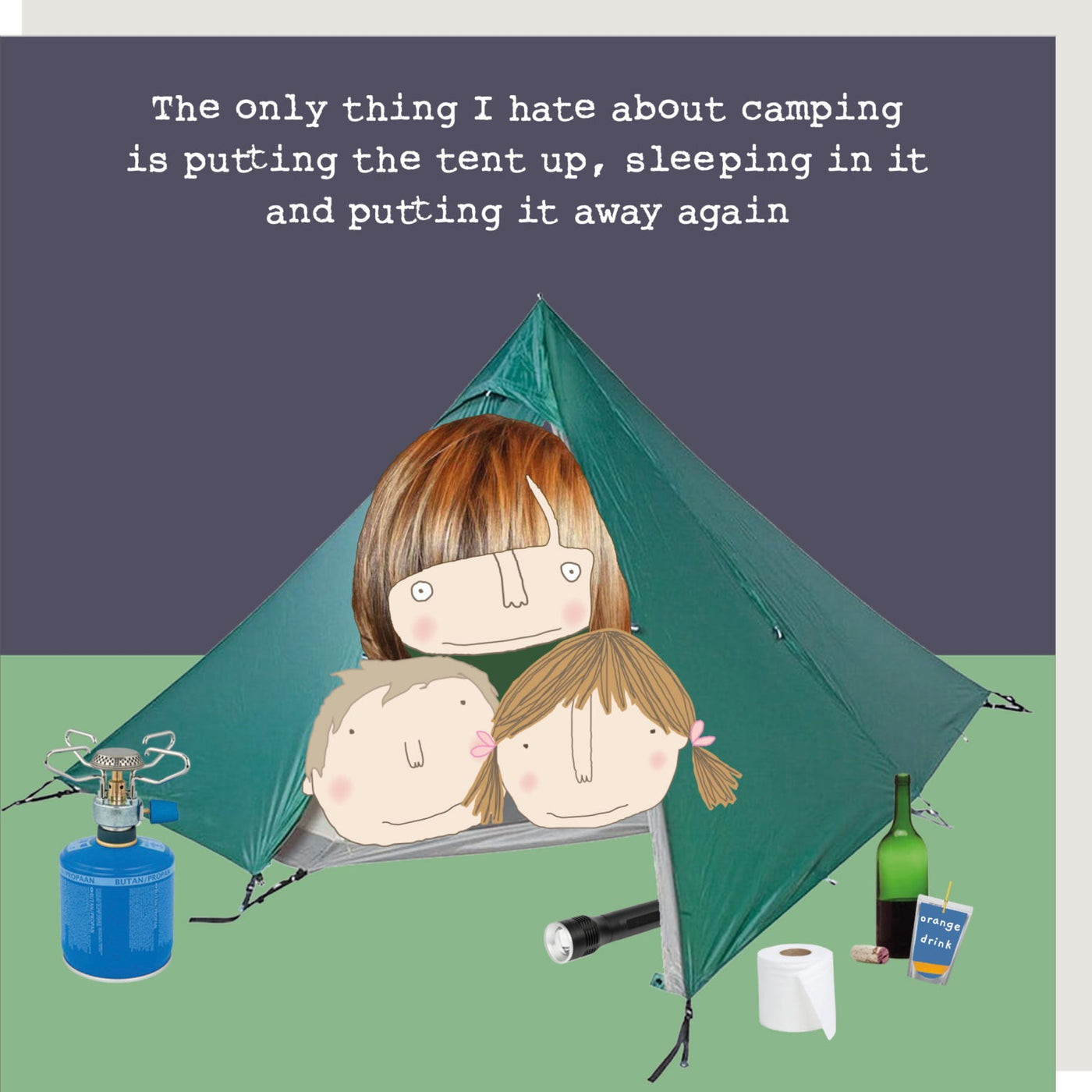 Rosie Made A Thing - Hate Camping- Blank Card