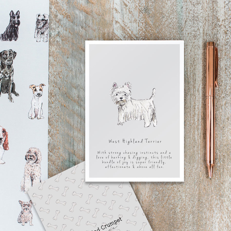 Toasted Crumpet West Highland Terrier Blank Card