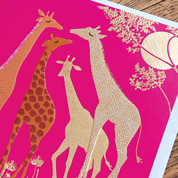 Sara Miller by The Art File -Giraffes Blank Card