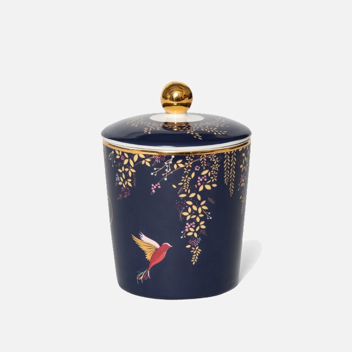 Sara Miller Luxury Ceramic Boxed Candle - Amber, Orchid &amp; Lotus Blossom