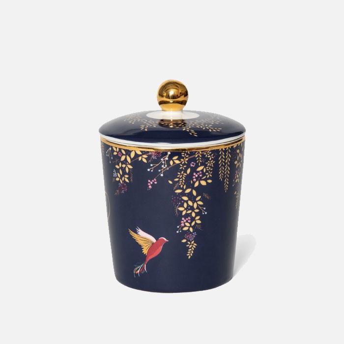 Sara Miller Luxury Ceramic Boxed Candle - Amber, Orchid & Lotus Blossom