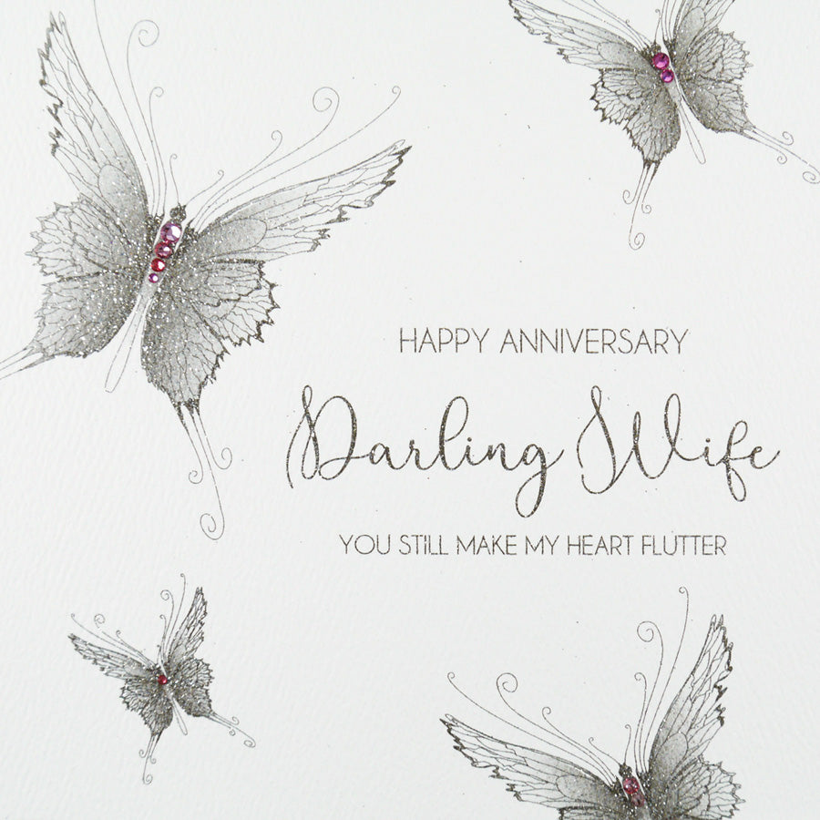 Five Dollar Shake Darling Wife Butterfly Anniversary Card