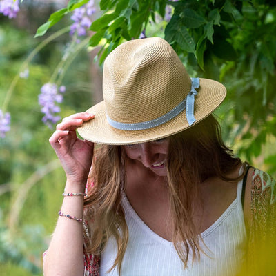 POM Natural Colour Trilby Summer Hat