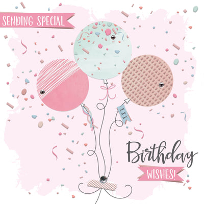 The Handcrafted Card Company Sending Special Birthday Wishes Balloon Card
