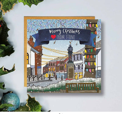 Flying Teaspoons Merry Christmas Love from Stone High Street Card