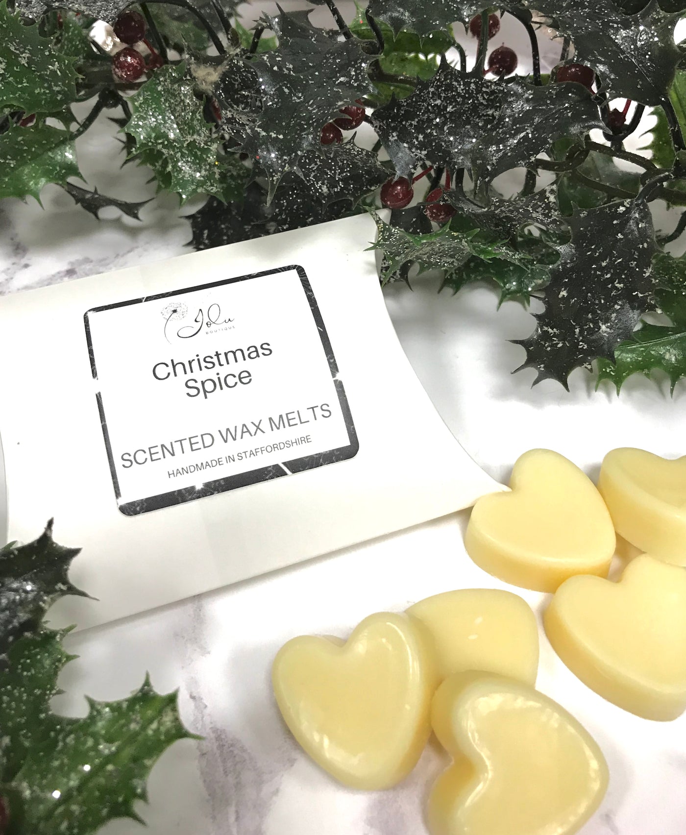 Jolu Boutique Christmas Spice Soy Wax Melts - Pack 6 Hearts
