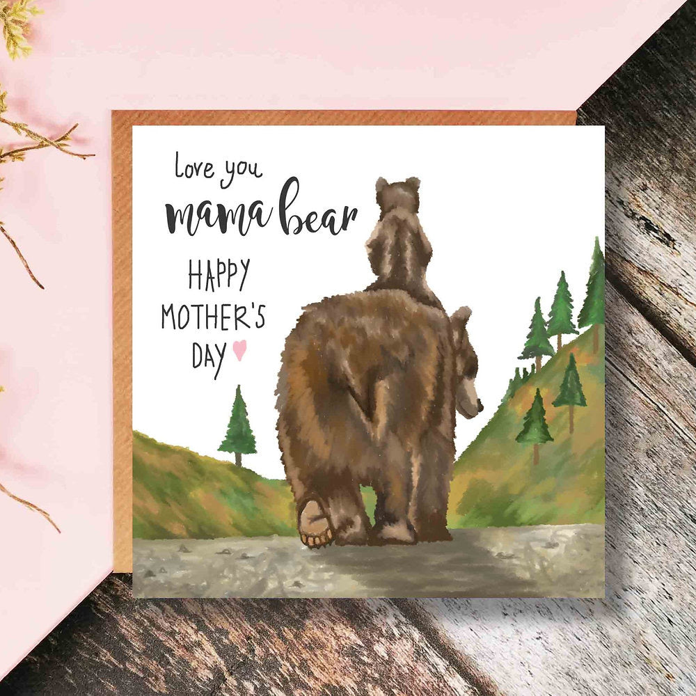 Flying Teaspoons Mama Bear Mothers Day Card