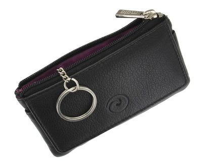 Mala Leather Origin Small Flap Coin Purse with RFID Protection (4110 5) - Black