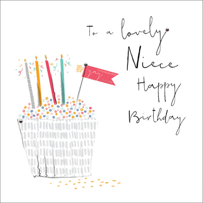 Happy Birthday Niece Cupcake Card