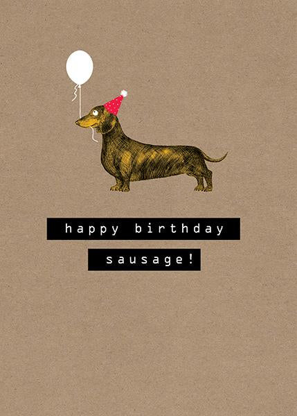 The Art File - Happy Birthday Sausage Card