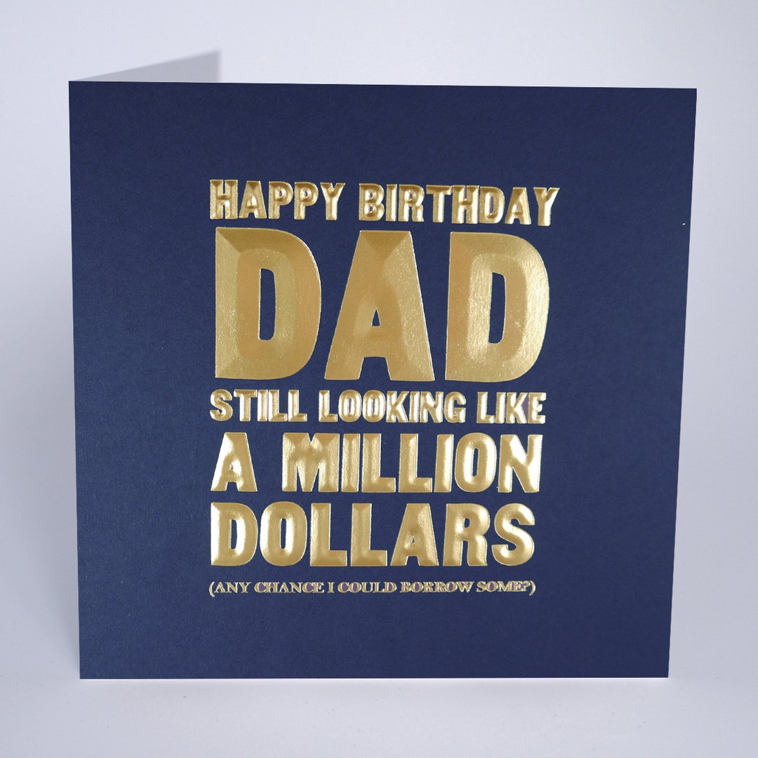 Five Dollar Shake Dad Million Dollars Birthday Card