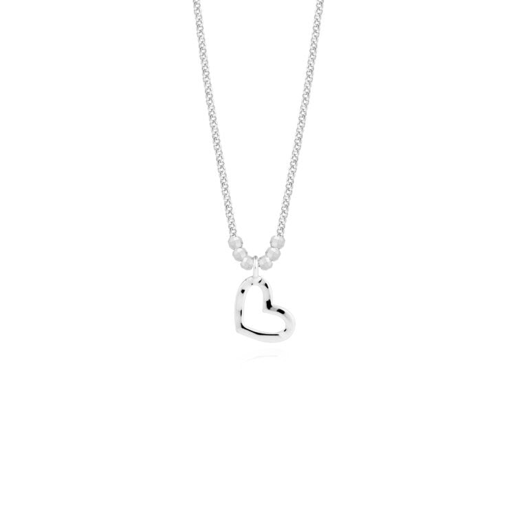 Joma Jewellery Arabella Hammered Heart Long Necklace