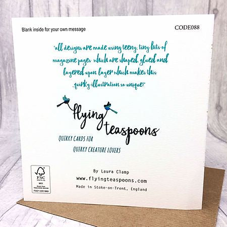 Flying Teaspoons Feel Better Soon Blank Card