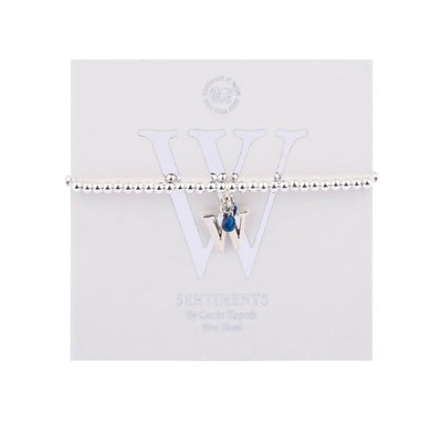 Carrie Elspeth Alphabet Bracelet - Letter W