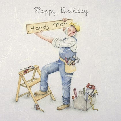 Berni Parker Blank Card - Happy Birthday Handyman