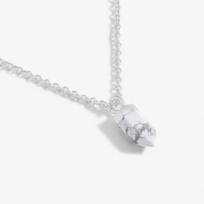 Joma Jewellery Affirmation Crystal - A Little 'Karma' Necklace - Howlite