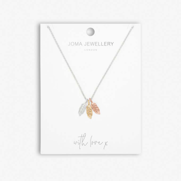 Joma Jewellery Florence Feather Mixed Metals Necklace