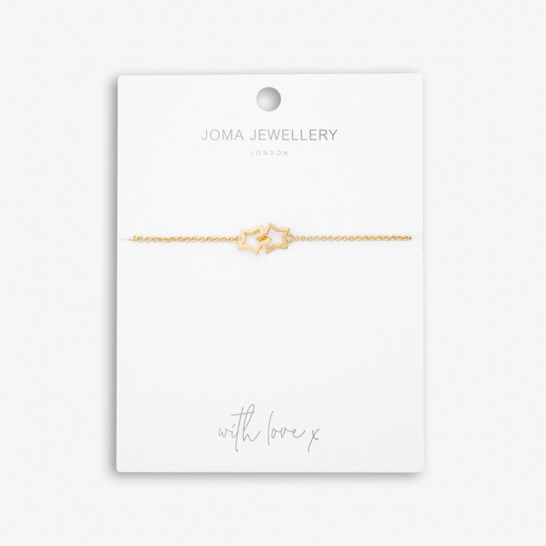Joma Jewellery Infinity Links Gold Star Bracelet
