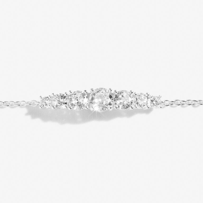 Joma Jewellery Sienna Sparkle - Graduating Crystal Bracelet - Silver