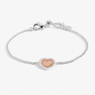 Joma Jewellery Sentiment Spinners - Love - Silver & Rose Gold Bracelet