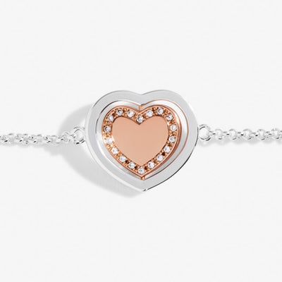 Joma Jewellery Sentiment Spinners - Love - Silver & Rose Gold Bracelet