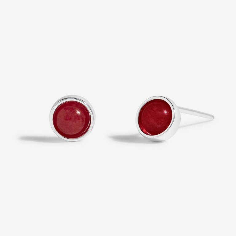Joma Jewellery Birthstone Boxed Stud Earrings - January - Garnet