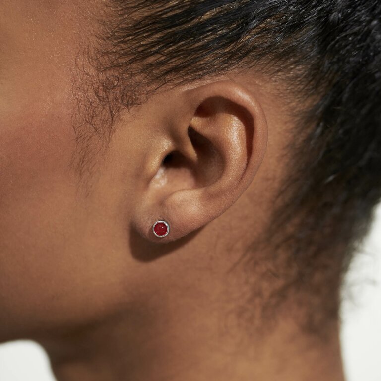 Joma Jewellery Birthstone Boxed Stud Earrings - January - Garnet