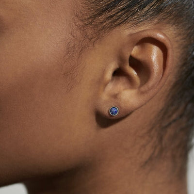 Joma Jewellery Birthstone Boxed Stud Earrings - September - Lapis Lazuli