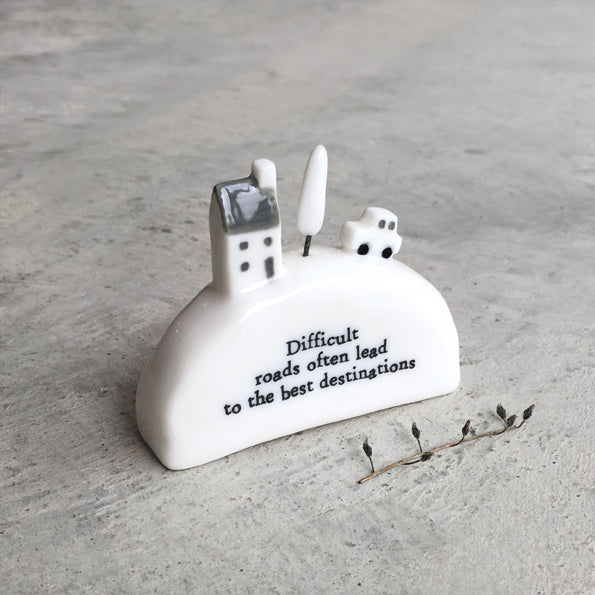 East of India Matchbox - Ceramic Ornament - Difficult Roads