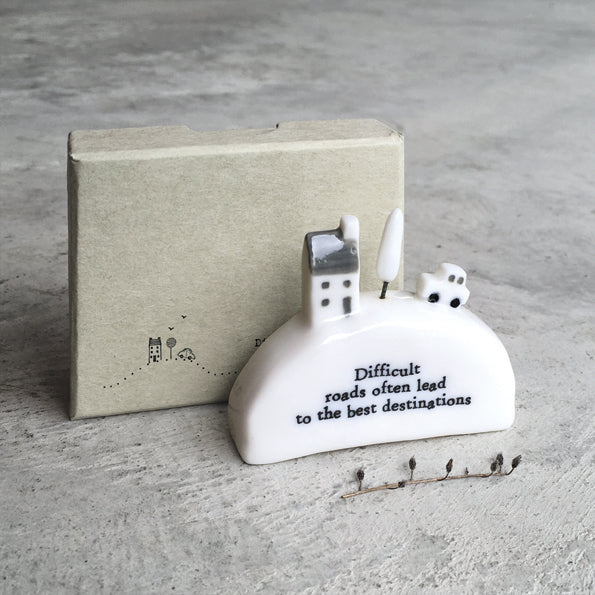 East of India Matchbox - Ceramic Ornament - Difficult Roads