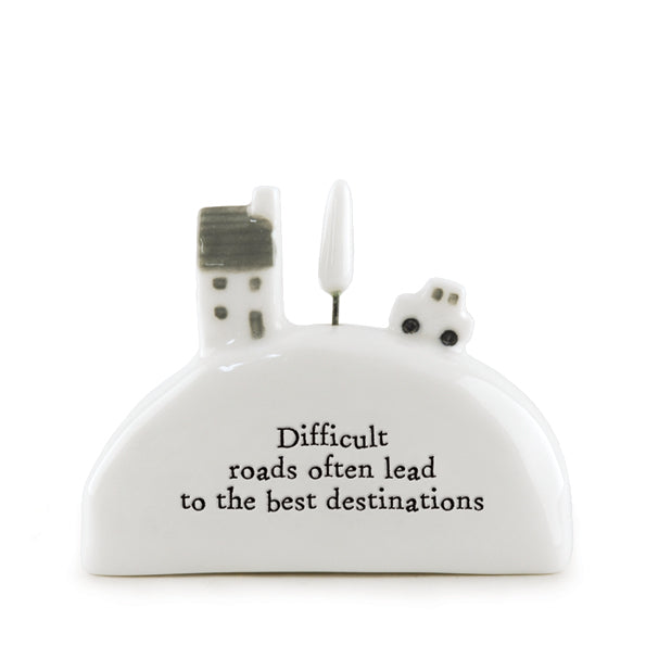 East of India Matchbox - Ceramic Ornament - Difficult Roads